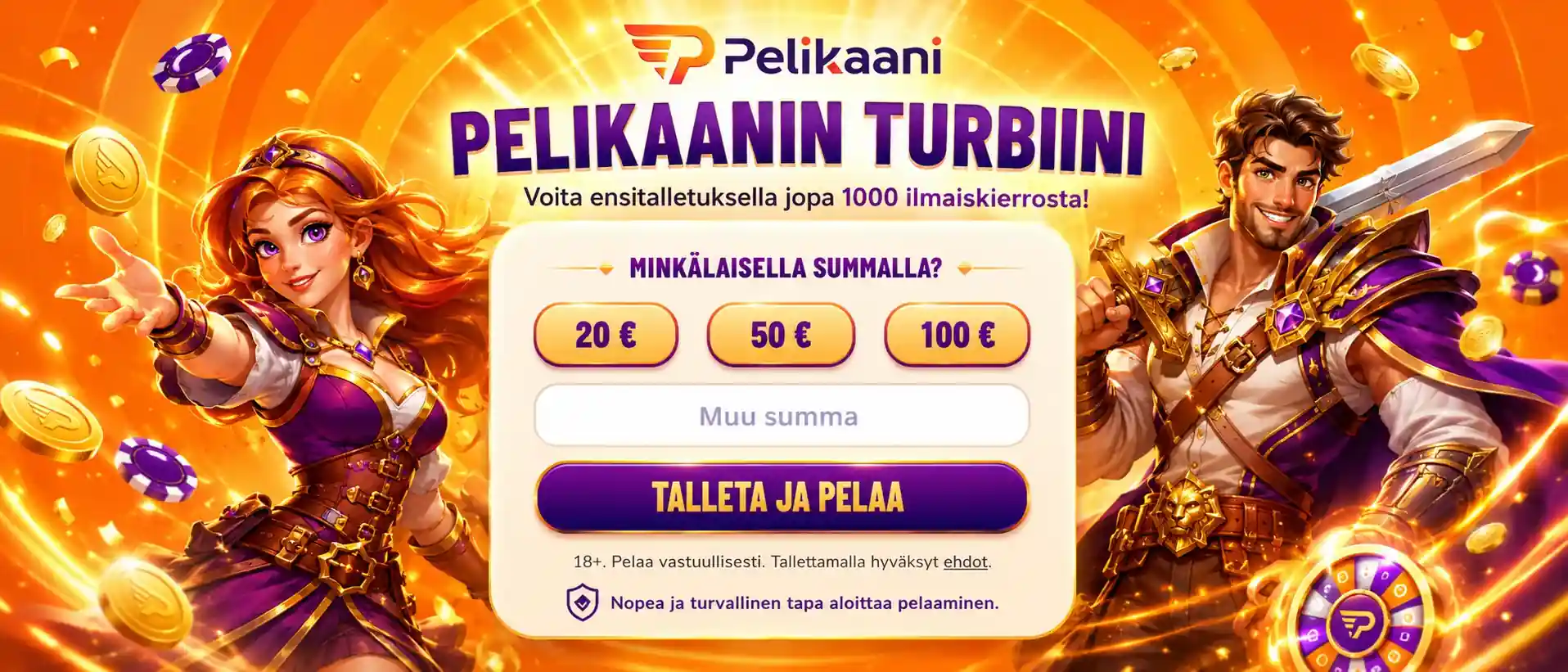 Pelikaanin turbiini ja talletusbonus Suomessa