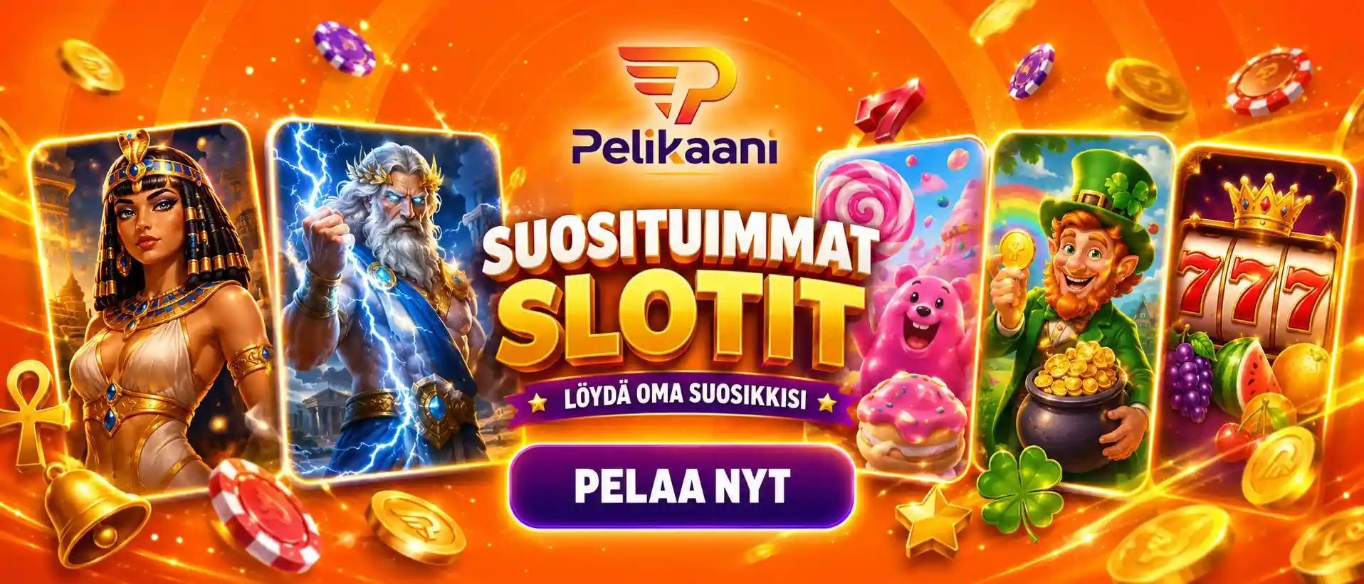 Pelikaanin suosituimmat kolikkopelit Suomessa
